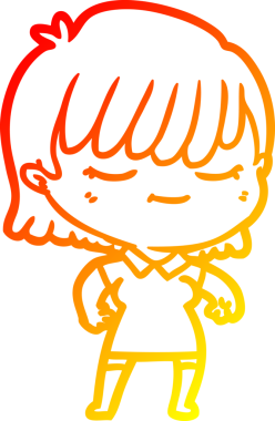 Bir insan tarafından çizilmiş bir karikatür kadın çizimi