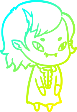 Bir insan tarafından çizilmiş soğuk gradyan çizgi çizimi.