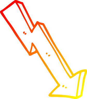 Bir insan tarafından çizilen çizgi film iş kaybı okunun sıcak gradyan çizimi