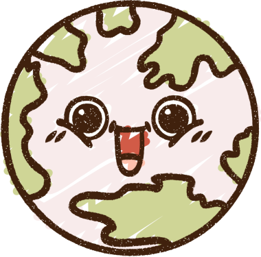 Bir insan tarafından çizilen Dünya Tebeşiri Gezegeni