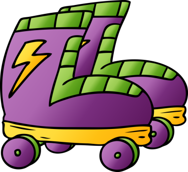 Bir insan tarafından çizilmiş el çizimi paten karalaması.