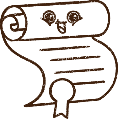 Bir insan tarafından çizilmiş Sertifika Kömürü Çizimi