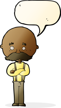 Bir insan tarafından çizilmiş konuşma baloncuğu olan karikatür büyükbaba.