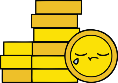 Bir insan tarafından çizilmiş sevimli bozuk para karikatürü.