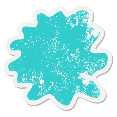 bir insan tarafından çizilmiş anlamlı şekilli grunge etiketi