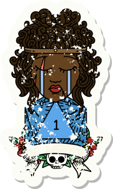 Retro Dövme Tarzı Ağlayan Barbar İnsan Bir insan tarafından çizilmiş doğal bir ruloyla