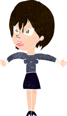 Bir insan tarafından çizilmiş, sinir bozucu bir kız.