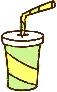 Bir insan tarafından çizilmiş gazoz tebeşiri.