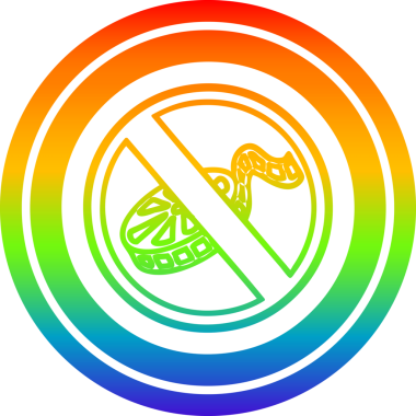 Bir insan tarafından çizilmiş gökkuşağı gradyanı olan dairesel bir resim yok