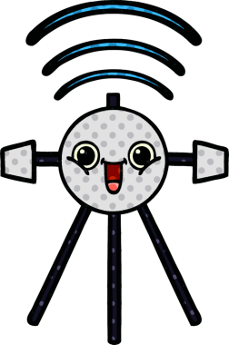 Bir insan tarafından çizilmiş bir uydunun çizgi roman tarzı