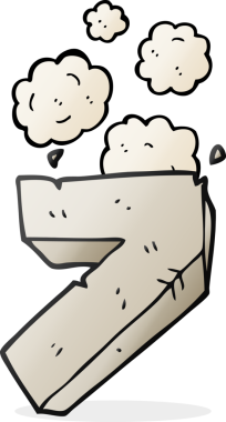 Bir insan tarafından çizilmiş 7 numaralı karikatür.