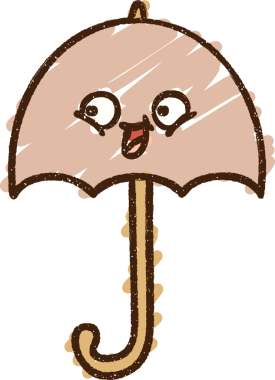 Bir insan tarafından çizilen Şemsiye Tebeşiri