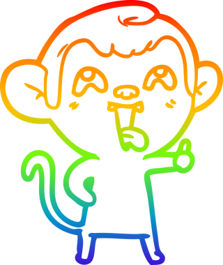 gökkuşağı gradyan çizgisi insan tarafından çizilmiş çılgın bir çizgi maymun çizimi