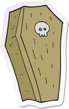 Bir insan tarafından çizilmiş bir karikatür çıkartması.