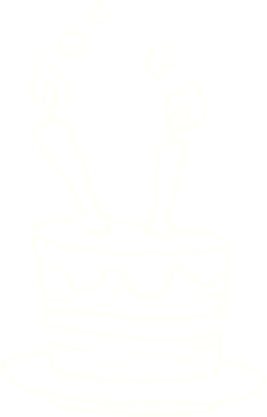 Bir insan tarafından çizilmiş doğum günü pastası tebeşiri