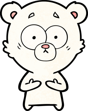 Bir insan tarafından çizilmiş kutup ayısı karikatürü