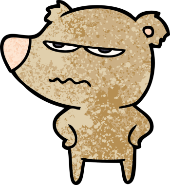 Bir insan tarafından çizilmiş bir çizgi film karakteri.