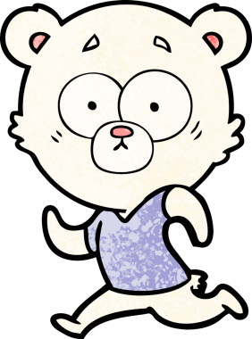 Bir insan tarafından çizilmiş sürpriz kutup ayısı karikatürü