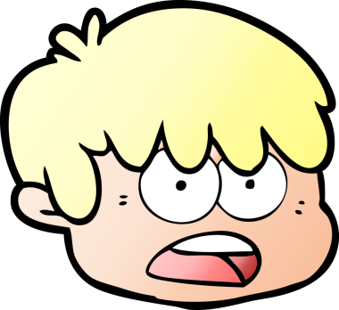 Bir insan tarafından çizilmiş erkek yüzü.