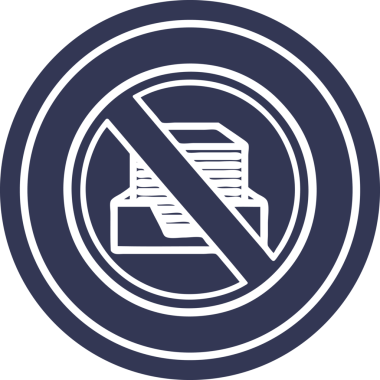 bir insan tarafından çizilmiş dairesel simgesiz ofis simgesi