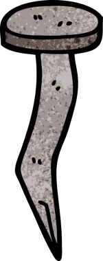 Bir insan tarafından çizilmiş karalama demir çivi