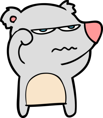 Bir insan tarafından çizilmiş bir çizgi film karakteri.