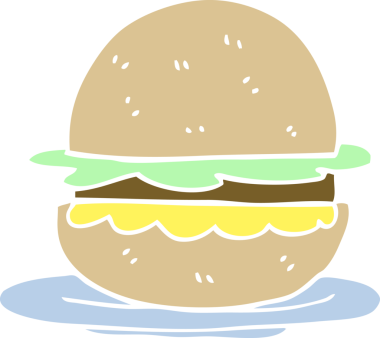 Bir insan tarafından çizilmiş düz renkli çizim çizimi.