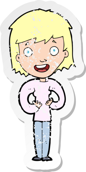 Bir insan tarafından çizilmiş mutlu bir karikatürün gerilimli yapıştırması.