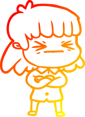 Bir insan tarafından çizilmiş bir karikatür kadın çizimi