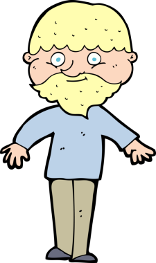 Bir insan tarafından çizilmiş mutlu bir adam.