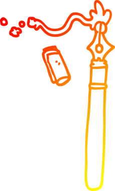 Bir insan tarafından çizilmiş olan çizgi film dolmakalemi.