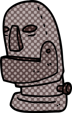 Bir insan tarafından çizilmiş robot kafası.