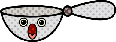 Bir insan tarafından çizilmiş bir kaşık çizgi romanı.