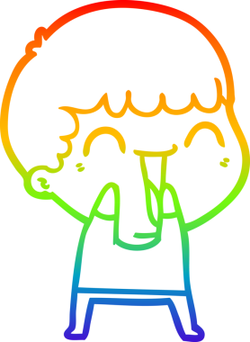 Bir insan tarafından çizilmiş mutlu bir adamın çizgi çizimi.