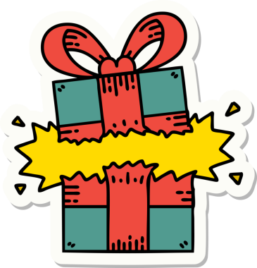 Bir insan tarafından çizilmiş geleneksel stil dövme çıkartması.