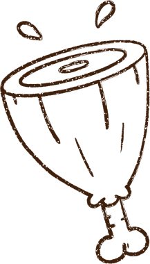 Et Kömürü Bir insan tarafından çizilmiş