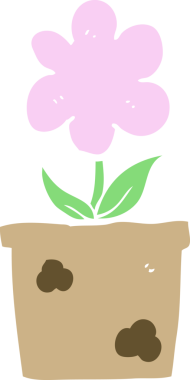 Bir insan tarafından çizilmiş şirin düz renkli karikatür.