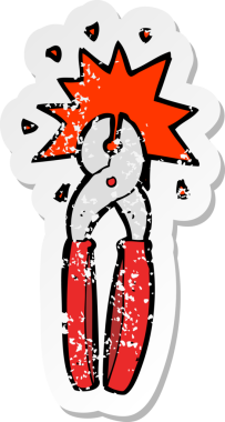 Bir insan tarafından çizilmiş karikatür kerpeteninin gerilimli yapıştırması.