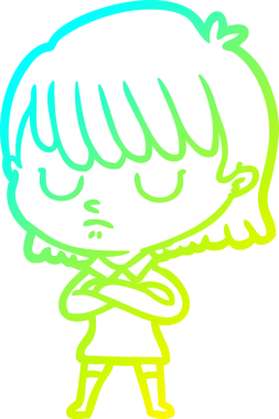 Bir insan tarafından çizilmiş bir karikatür kadın çizimi.