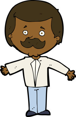 Çizgi filmlerdeki bıyıklı adam, bir insan tarafından çizilmiş.