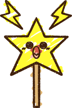 Bir insan tarafından çizilen sihirli değnek tebeşiri