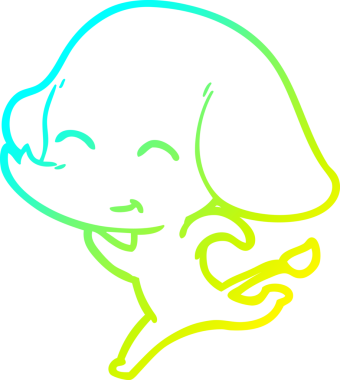 Bir insan tarafından çizilmiş, karikatür bir fil çizimi.