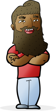 Bir insan tarafından çizilmiş gururlu bir adam.