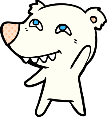 Bir insan tarafından çizilmiş kutup ayısı çizimi.