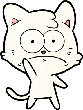 bir insan tarafından çizilmiş sinirli bir kedi.