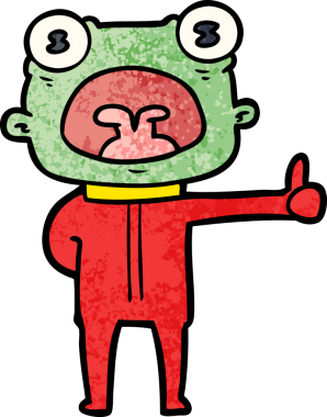 Bir insan tarafından çizilmiş garip uzaylı çizgi filmi.