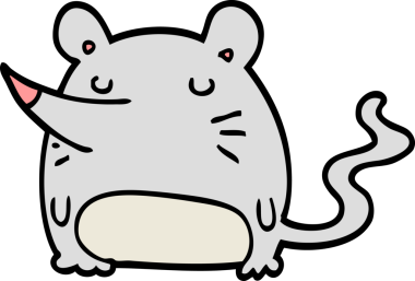 bir insan tarafından çizilmiş çizgi film faresi