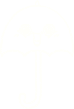 Bir insan tarafından çizilen Şemsiye Tebeşiri