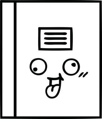 Bir insan tarafından çizilmiş bir defterin çizgi çizimi