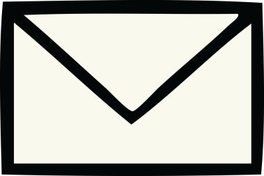 Bir insan tarafından çizilmiş kağıt bir zarfın sevimli karikatürü